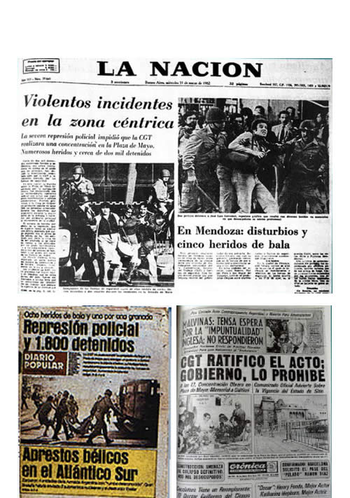 diarios comentando la huelga de 1982